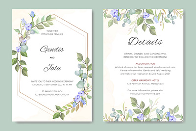 wedding invitation card with blue beautiful floral anniversary background beautiful blue card celebration decoration decorative design floral frame graphic greeting illustration invitation leaf template vector vintage wedding