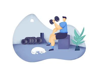 Bodybuilder ai app bodybuilder green illustration illustrator logo ui