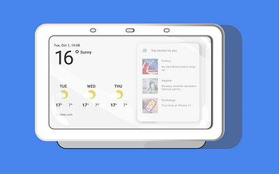 Google Home Hub illustration ui