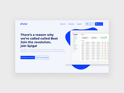 Landing page header concept branding crypto design header heading illustration minimalistic mockup redesign ui ux web