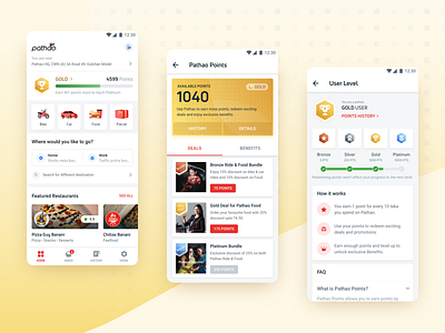 Pathao Points - Pathao's Loyalty Program badge card deals level loyalty platform points progress reward ui