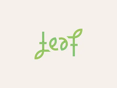 Leaf Ambigram Logo adobe after effects ambigram animation design logo logotype typography vector