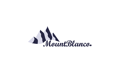 MountBlanco Logo art branding dailylogo dailylogochallenge design flat illustrator logodesign logotype minimal mountain ski typography vector