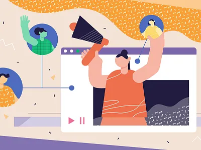 Referral Concept affiliate business e commerce flat illustration marketing modern online vector