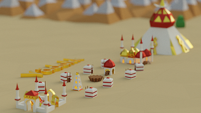Yaddak City for Battle of Polytopia Game of Thrones Intro 3d 3d animation animation arabic battle buildings city game islamic low poly mobile polytopia thrones turkic video