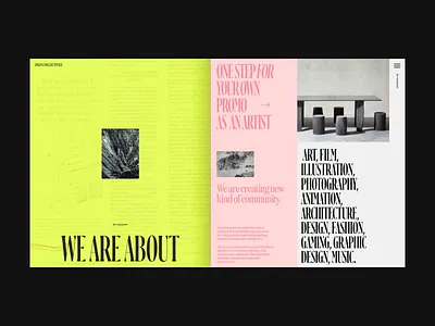 DSGN Collective About Page Loading and Hover Animation concept interaction interface motion promo typography ui ux web website