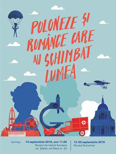 Poster for exhibition about Romanian women art design dinksy drawing graphic illustration illustrations typography