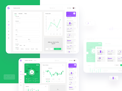 Custom Reports App - configure your chart app chart create custom dash dashboard objectivity report sketch ui ux