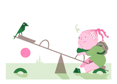 Friends I children colour drawing editorial graphic illustration play texture