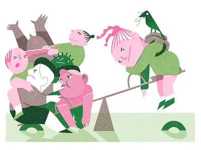 Friends II children drawing graphic illustration play texture