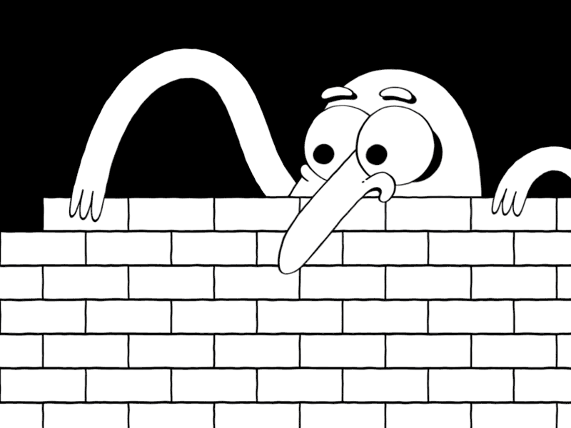 BUILD after effects animation brick brick layer brick laying build building chad gif inktober inktober 2019 killroy killroy was here mr chad wall