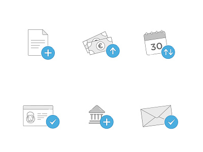 Iconset 2d finance fintech graphics icon icons pack iconset illustration illustrator letter money ui