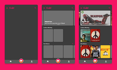 ForkIt - Augmented reality video social app design illustration ui