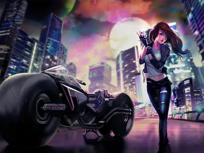 Duskrider: Vol. 1 Cover Art 80s book cover art cover artwork cover design girl girl character girl illustration illustration retro retrowave sci fi scifi synthwave