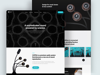 Landing Page audio clean concept design landing page design ui