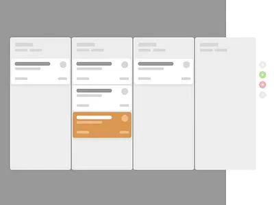 Zendesk CRM deals board (Animation) animation app board crm dashboard flat gif gray great green interaction interface job orange principle sketch ux vector white zendesk