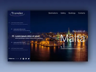 Republic of Malta design landing page ui ui ux ui design ux ux design web web design webdesign website website design