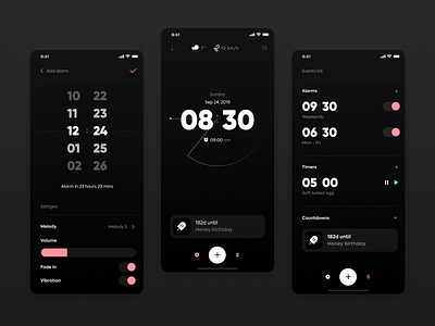 Clock alarm app clock ios ui ux