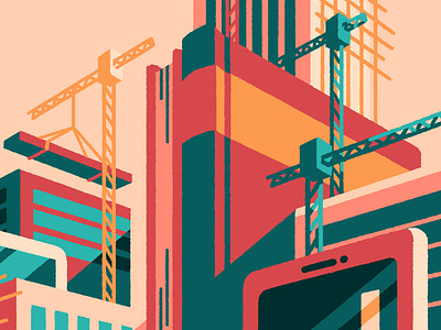 Economia - Going for Growth art artist buildings editorial editorial art editorial illustration growth illustration illustrator