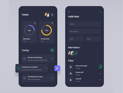 Mobile Application - Task Manager #2 app blue concept design mobile task task list task manager ui ux