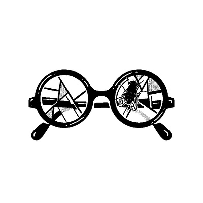 Wizard of the Flies aiga glasses harry potter illustration literature logo mashup