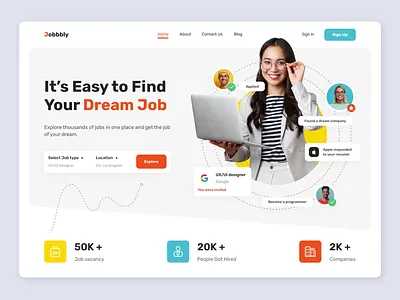 Web Hiring Platform animation freelance freelancer hire online hiring hiring platform job mvp ronas it ui ux web design website work online