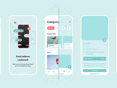 Skydiving mobile app | Design after affects animation animation after effects design illustration mentalstack mobile mobile app ui ux