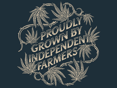 Proudly Grown 2d cannabis illustration ipad pro lettering marijuana ornament pot procreate typography weed willie nelson