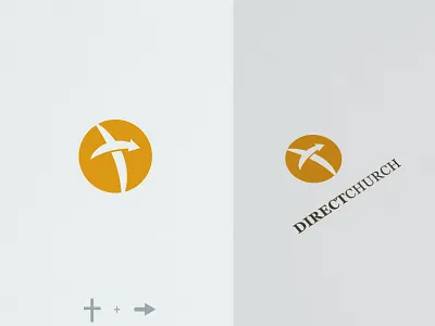 Church logo arrow church community cross direct direction fate gold people