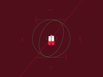 There's no place like home illustration oz poster typography