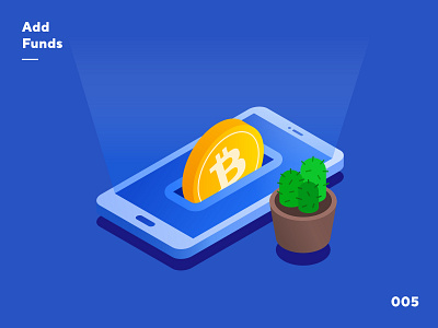 Nexo Illustration - Add Funds add banking bitcoin blockchain cactus coin crypto cryptocurrency fintech flat funds illustration isometric isometry nexo screen smartphone