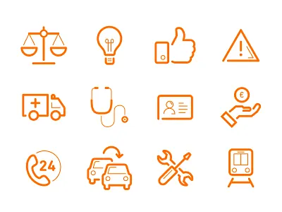 ACV Website Icons 2d car design flat graphics hand icon idea illustration outline people vector