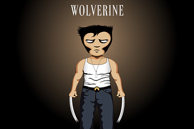 Wolverine illustraion vector