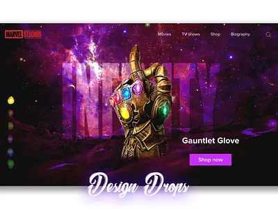 Marvel Avengers Gauntlet adobe adobexd avengers colours dailyui dailyuichallenge ecommerce marvel marvel comics photoshop ui ui design