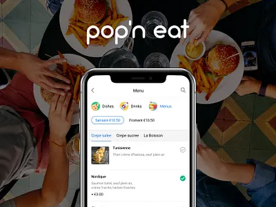 Pop'n Eat - Food Order Web App food app food app ui food ordering app menu minimal app mobile app order order app payment split bill ui design ux design web app web app design web application design