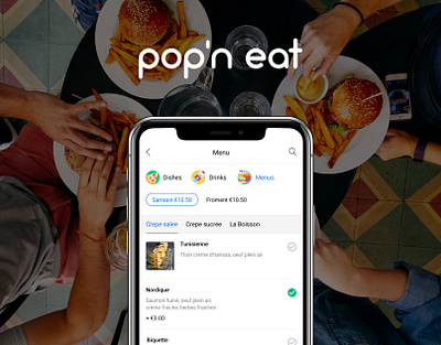 Pop'n Eat - Food Order Web App food app food app ui food ordering app menu minimal app mobile app order order app payment split bill ui design ux design web app web app design web application design