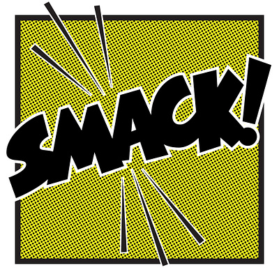 Smack Pop Art bright colorful comic book creative design fresh freshworks hand drawn handlettering lettering logo pop art type type art typography