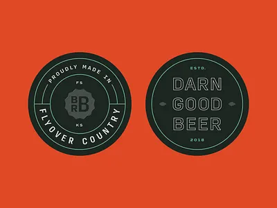 Boiler Room Brewhaus Coasters beer brewery coaster drinks identity kansas midwest retro vintage