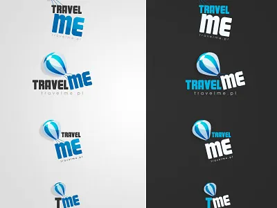 TravelMe agency baloon logo trave travel vector
