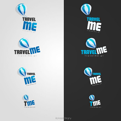 TravelMe agency baloon logo trave travel vector