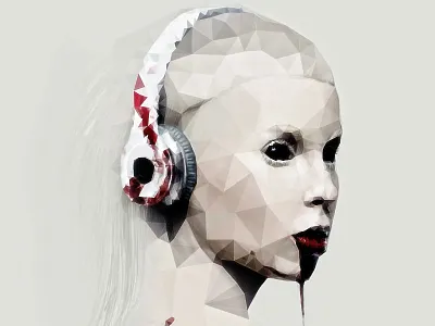 Low Poly - Yolandi Visser die antwoord digital illustration yolandi visser