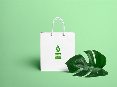 Green Line Bag brand brand design brand identity branding business design graphic design green green logo logo logo design logotype product design vector