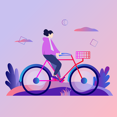 bike design flat flat illustration minimal illustration illustrator minimal vector web website