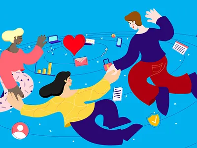 Heart Planet digital illustration illustration website website illustration