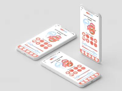 Let’s find your new home! app app design house illustration illustrator iphone mockup move app moving house ui design ux design