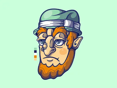 Grumpy Leprechaun digital digitalart draw drawing illustration sketch sketching vector vectorart