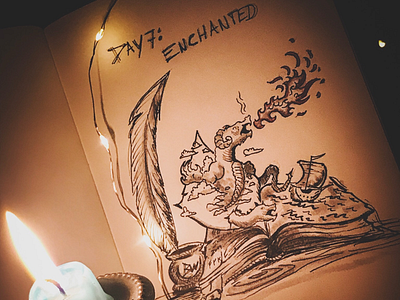 Inktober Day 7: enchanted day7 drawing enchanted ink inktober inktober2019