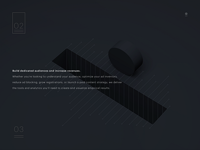 Landing page example 3d abstract branding c4d design landingpage ui ux web