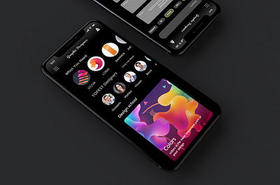 graphika app dark ui darkmode design freelancer graphic graphicdesign ios ux