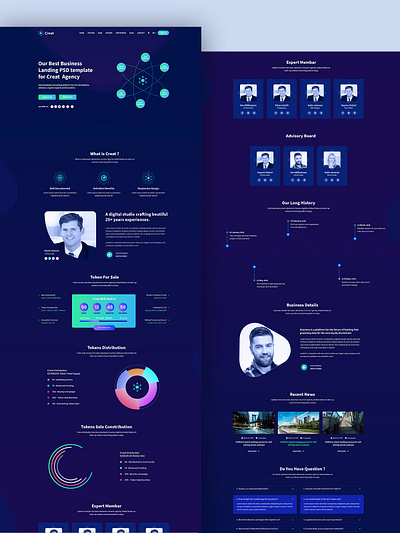 Business Ui Template agency clean design creative morden one page personal portfolio